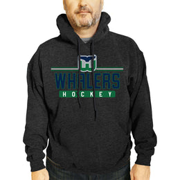 Hartford Whalers NHL Adult Heather Charcoal True Fan Hooded Sweatshirt Unisex - Charcoal