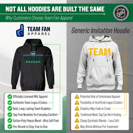 Hartford Whalers NHL Adult Heather Charcoal True Fan Hooded Sweatshirt Unisex - Charcoal