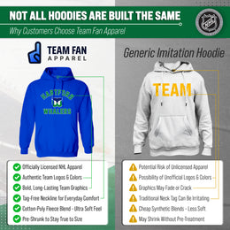 Hartford Whalers Adult NHL Primary Logo Hooded Sweatshirt - Royal
