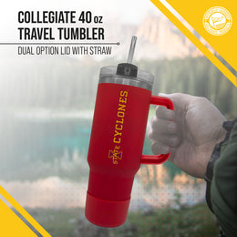 Iowa State Cyclones College & University 40 oz Travel Tumbler With Handle - Cardinal