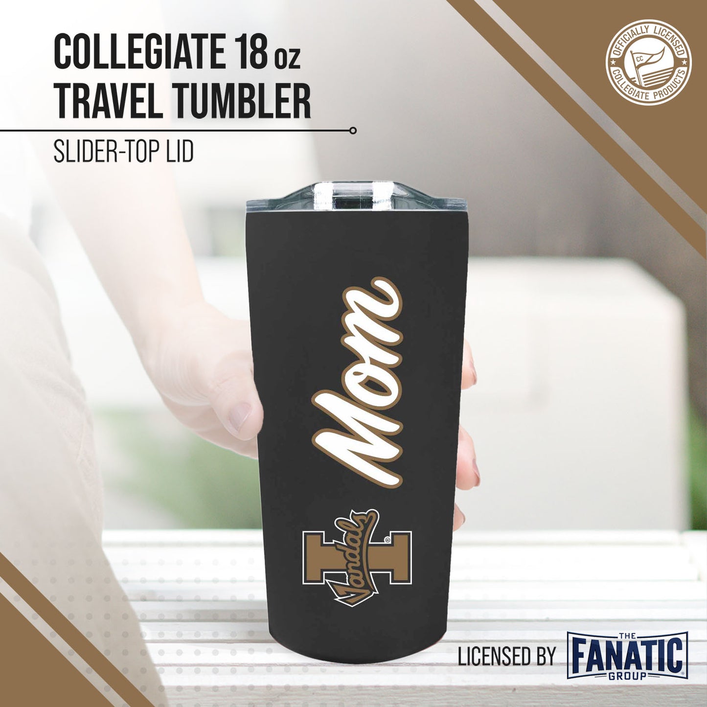 Idaho Vandals NCAA Stainless Steel Travel Tumbler for Mom - Black