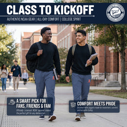 Illinois Fighting Illini NCAA Men’s University Cloud Jersey Performance Jogger Pants with Drawstring Waistband - Navy Heather