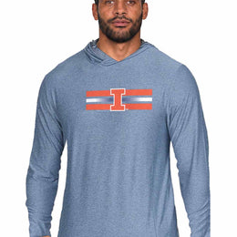 Illinois Fighting Illini  Scholarship Cloud Jersey Hoodie - Navy Heather
