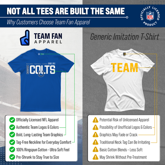 Indianapolis Colts  NFL Shirt Men Women Unisex Tag-Free Cotton Gameday Tee - Royal