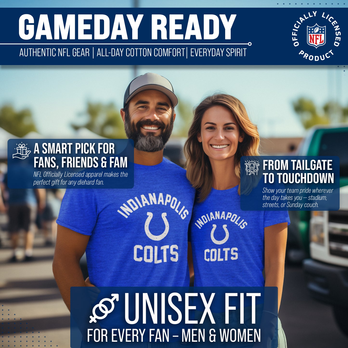 Indianapolis Colts Team Fan Apparel NFL  Gameday T-Shirt - Royal
