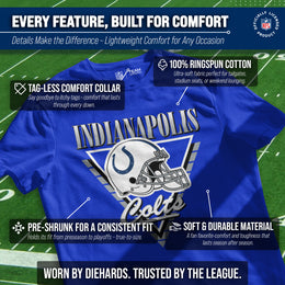 Indianapolis Colts NFL Adult Retro Triangle Unisex T-Shirt - Royal