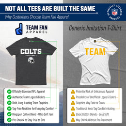 Indianapolis Colts NFL Adult Football Helmet Tagless T-Shirt - Charcoal