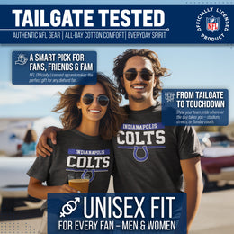 Indianapolis Colts NFL Adult Team Block Tagless T-Shirt - Charcoal