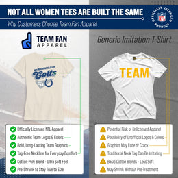 Indianapolis Colts NFL Womens Vintage Charm Tag-Less Soft T-Shirt - Birch
