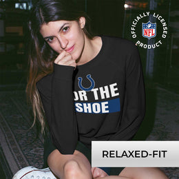 Indianapolis Colts NFL Womens Plus Size Team Slogan Crew Neck - Black