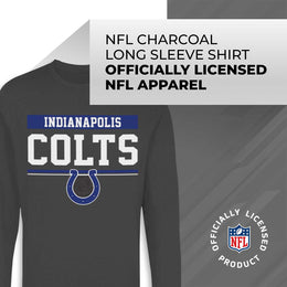 Indianapolis Colts NFL Adult Charcoal Long Sleeve T Shirt - Charcoal
