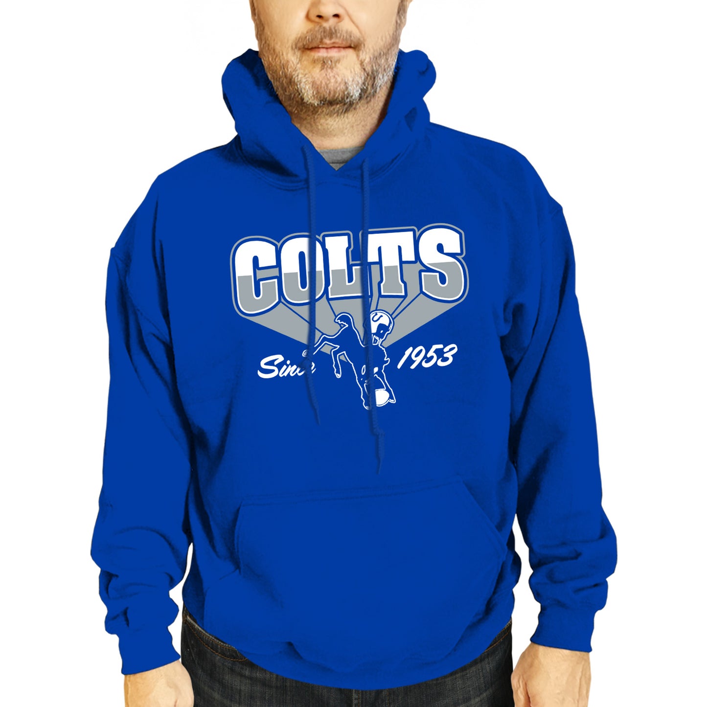 Indianapolis Colts Vintage Block Fleece Hoodie - Royal