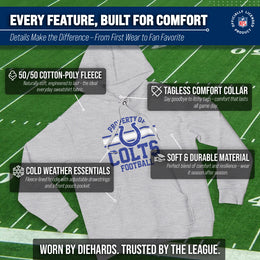 Indianapolis Colts NFL Adult Property Of Hooded Sweatshirt - Sport Gray