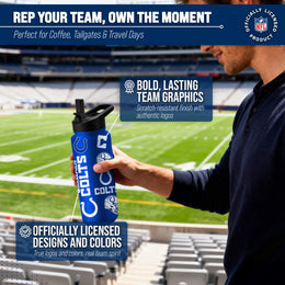 Indianapolis Colts NFL 34oz Quencher Stainless Steel Insulated Water Bottle - Royal