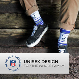 Indianapolis Colts NFL Adult Striped Dress Socks - Blue