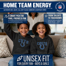 Indianapolis Colts NFL Youth Home Team Hoodie- Kids Hooded Sweatshirt - Black