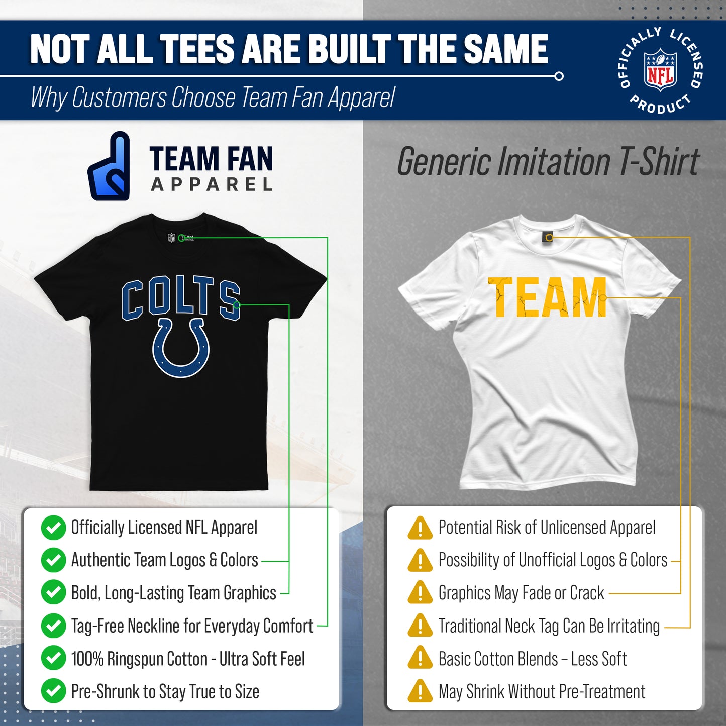 Indianapolis Colts NFL Home Team Tee - Black
