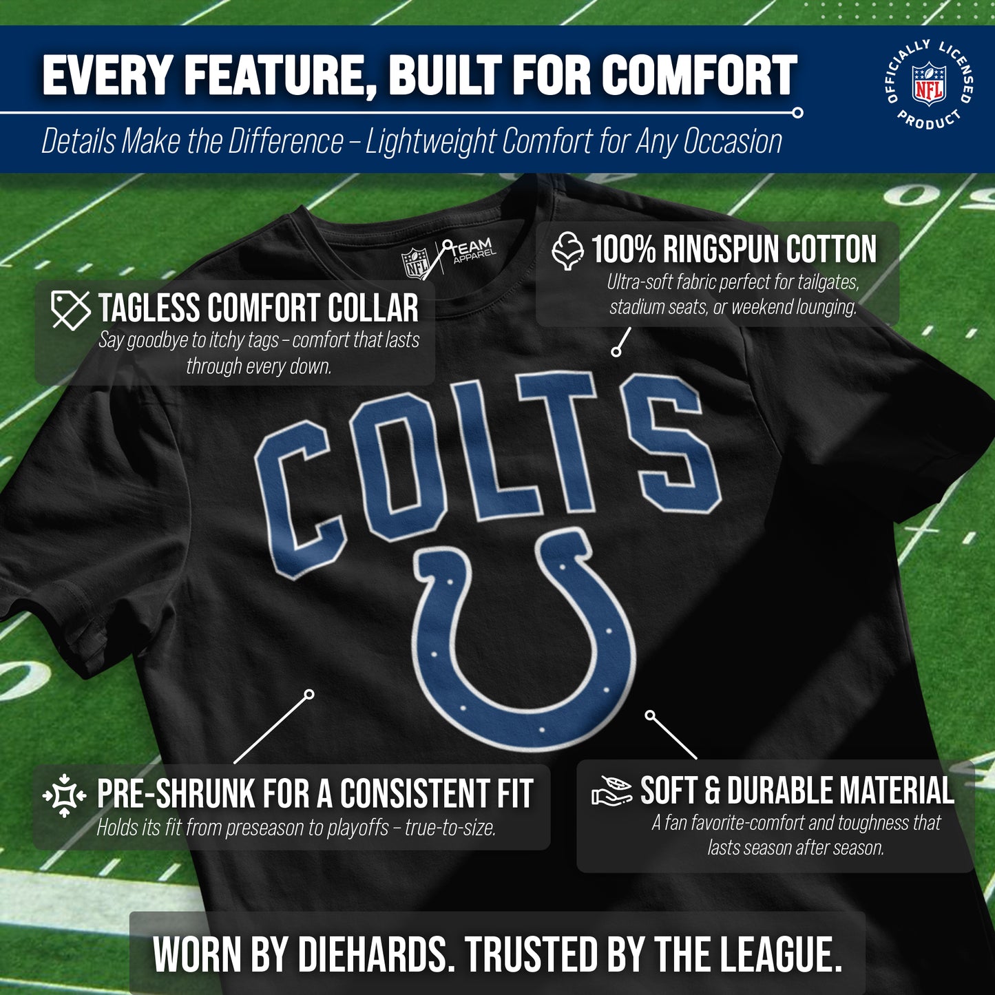 Indianapolis Colts NFL Home Team Tee - Black