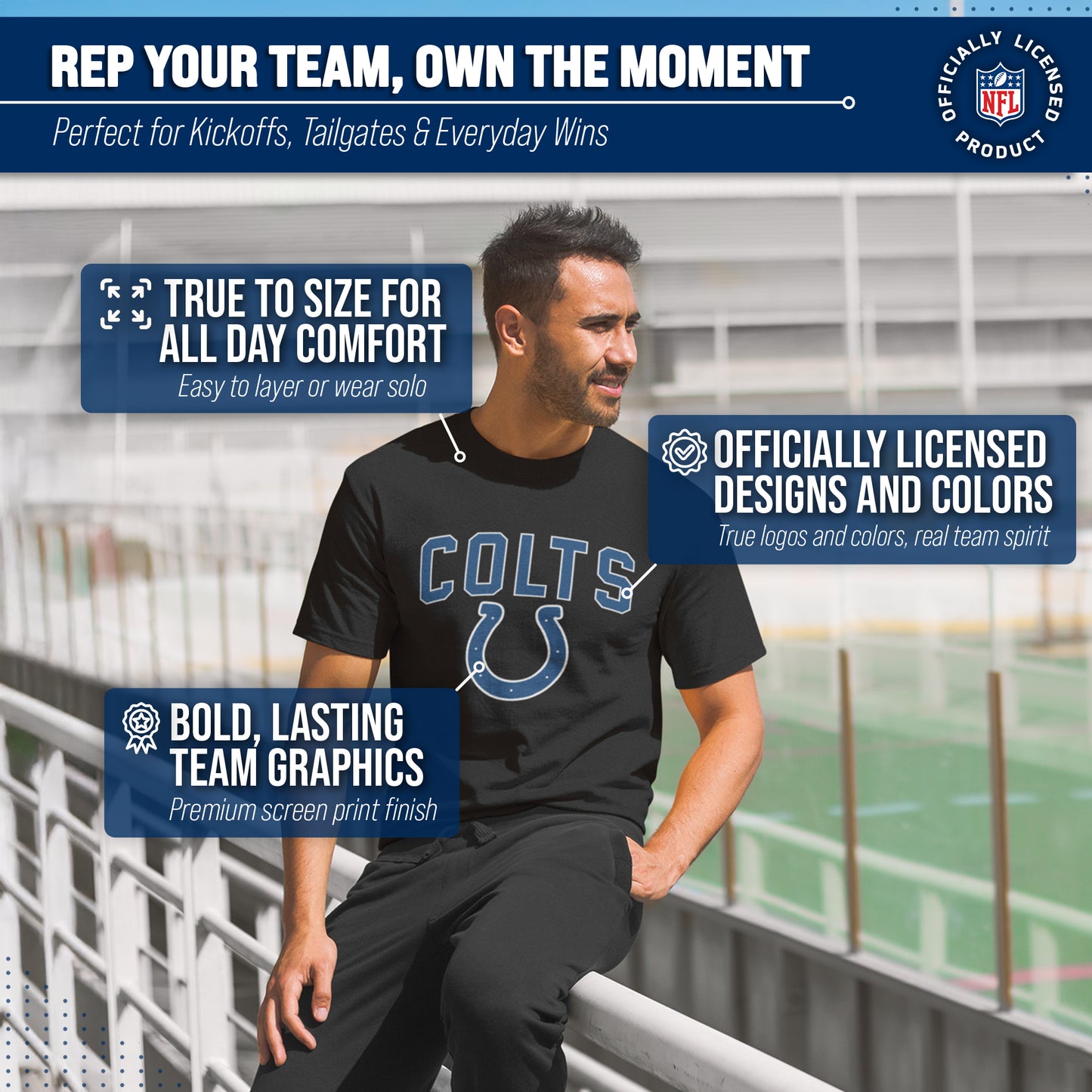 Indianapolis Colts NFL Home Team Tee - Black