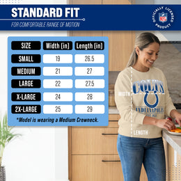 Indianapolis Colts Womens NFL Starstruck Crewneck Pullover - Cream