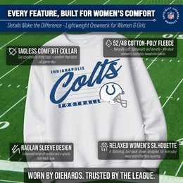 Indianapolis Colts Womens NFL Scrimmage Line Crewneck Pullover - Gray Heather