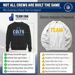 Indianapolis Colts NFL Adult True Fan Crewneck Sweatshirt - Charcoal