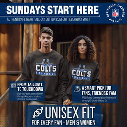 Indianapolis Colts NFL Adult True Fan Crewneck Sweatshirt - Charcoal