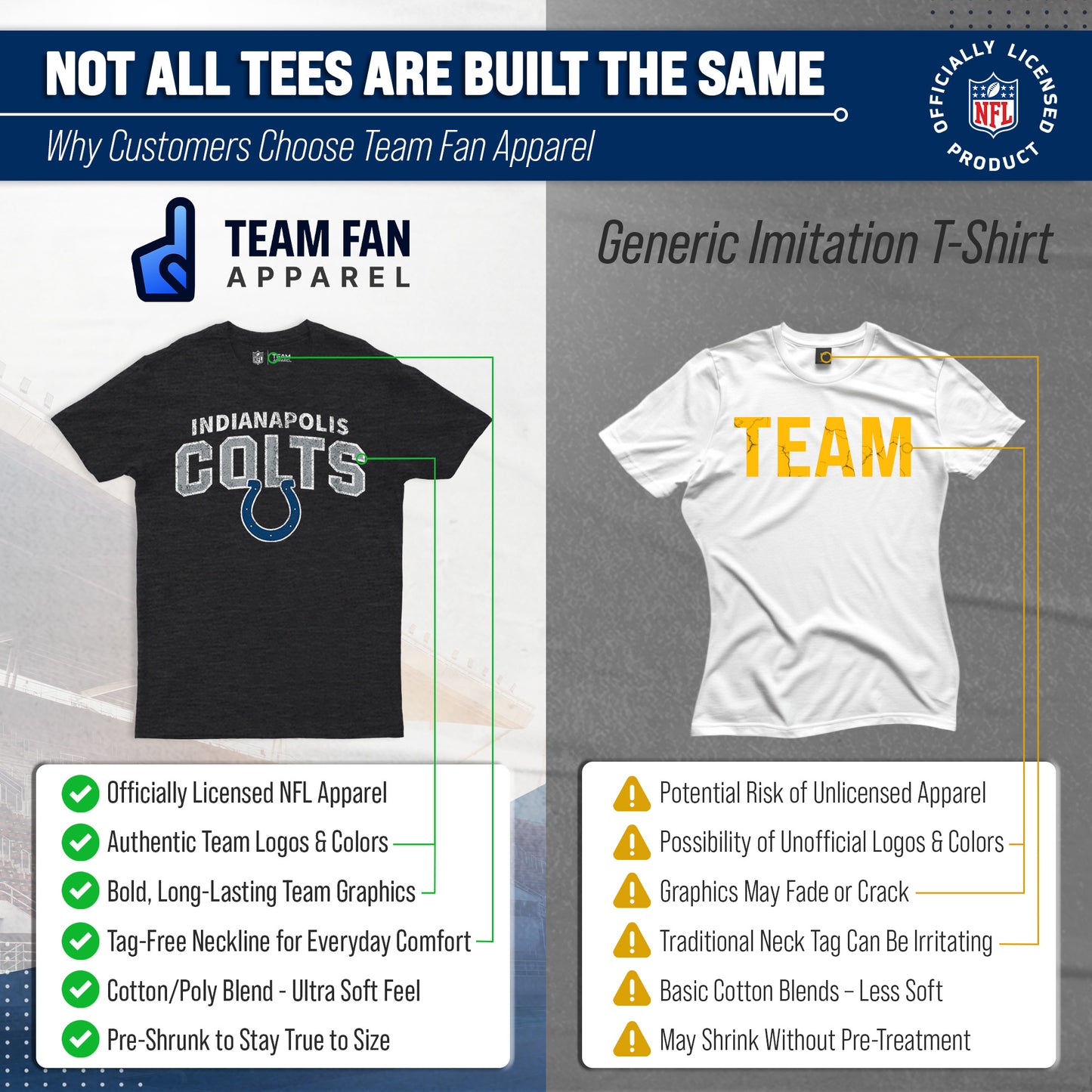 Indianapolis Colts NFL Starting Fresh Short Sleeve Heather T-Shirt - Black