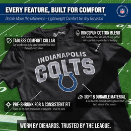 Indianapolis Colts NFL Starting Fresh Short Sleeve Heather T-Shirt - Black