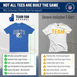 Indianapolis Colts NFL Adult All Star Heather Tag-Less T-Shirt - Blue Heather