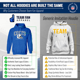 Indianapolis Colts NFL Adult Unisex All Star Soft Fleece Hooded Sweatshirt - Blue Heather