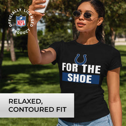 Indianapolis Colts NFL Womens Plus Size Team Slogan Short Sleeve T-Shirt - Black