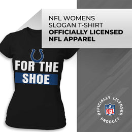 Indianapolis Colts NFL Womens Plus Size Team Slogan Short Sleeve T-Shirt - Black