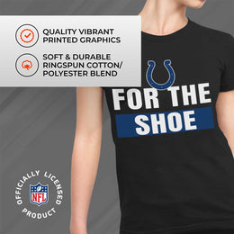 Indianapolis Colts NFL Womens Plus Size Team Slogan Short Sleeve T-Shirt - Black