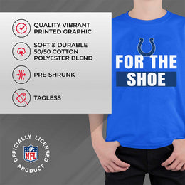 Indianapolis Colts NFL Youth Team Slogan Short Sleeve Lightweight T Shirt - Royal