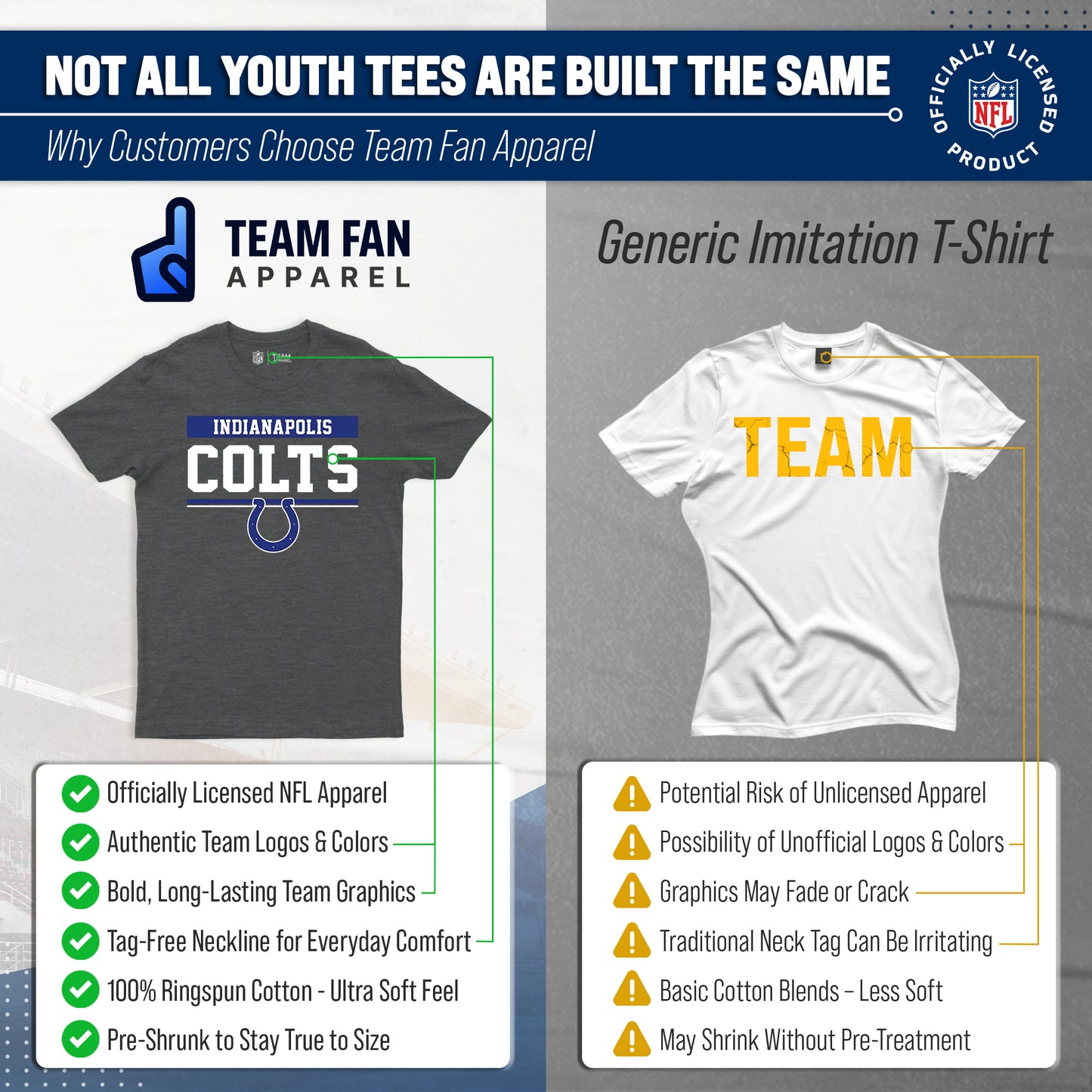 Indianapolis Colts NFL Youth Short Sleeve Charcoal T Shirt - Charcoal