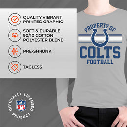 Indianapolis Colts NFL Youth Property Of Crew Sweatshirt - Sport Gray