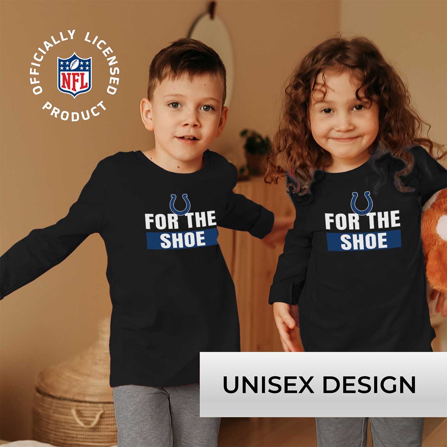 Indianapolis Colts NFL Youth Team Slogan Long Sleeve Shirt  - Black
