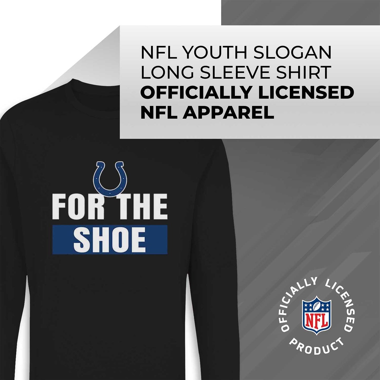 Indianapolis Colts NFL Youth Team Slogan Long Sleeve Shirt  - Black