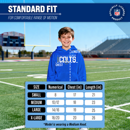 Indianapolis Colts NFL Youth Modern Endzone Football Fleece Hooded Sweatshirt - Royal