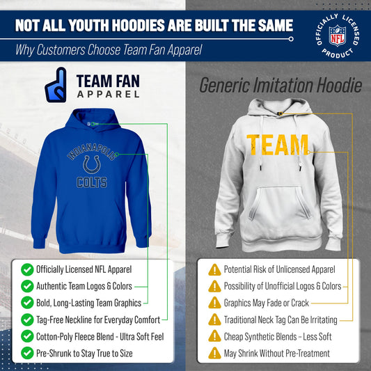 Indianapolis Colts Youth Gameday Hoodie Sweatshirt - Royal