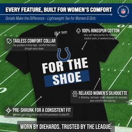 Indianapolis Colts NFL Womens Team Slogan Short Sleeve Tshirt - Black