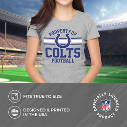 Indianapolis Colts NFL Women's Property Of Lightweight Plus Size T-Shirt - Sport Gray