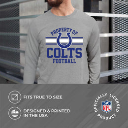 Indianapolis Colts NFL Adult Property Of Long SleeveT Shirt - Sport Gray
