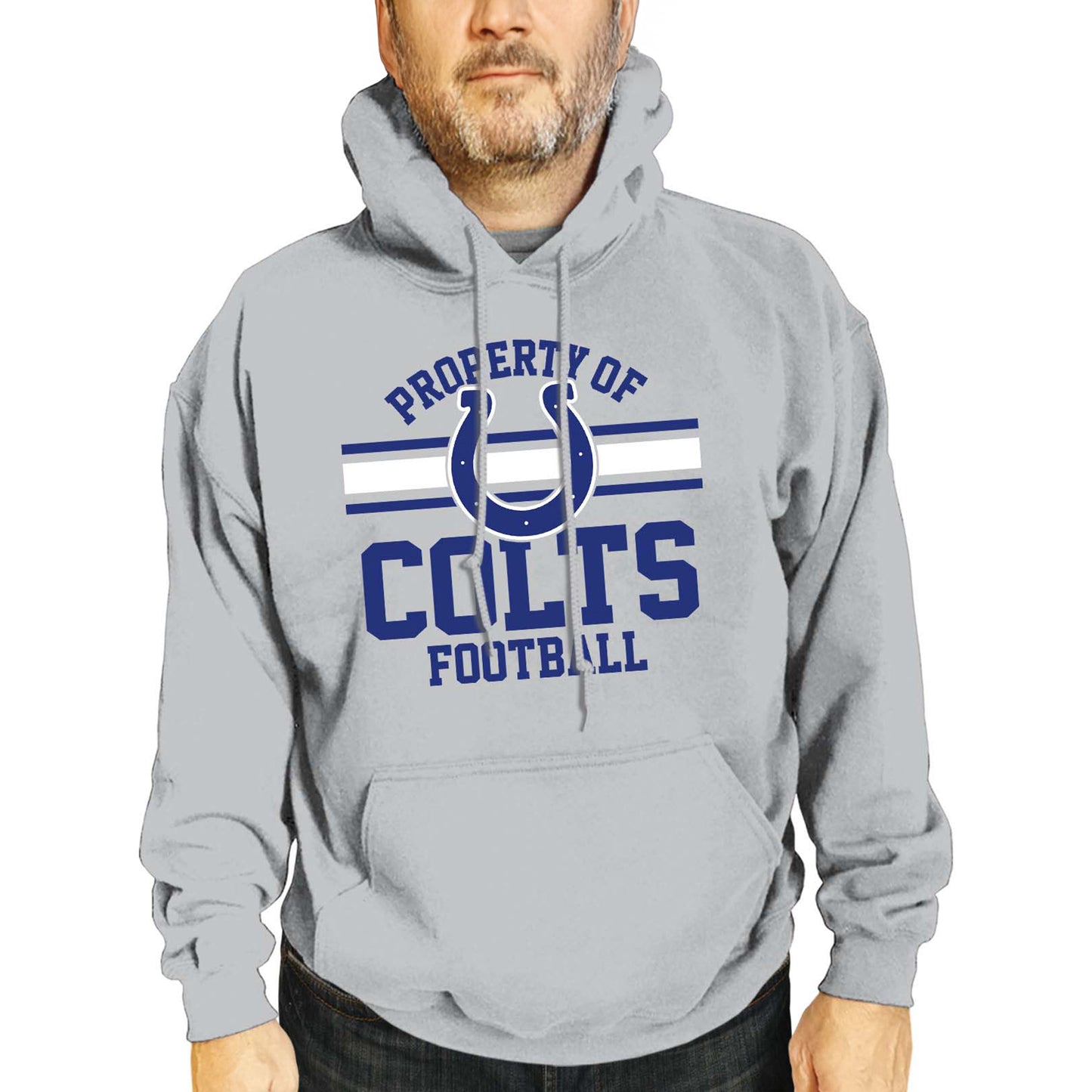 Indianapolis Colts NFL Adult Property Of Hooded Sweatshirt - Sport Gray