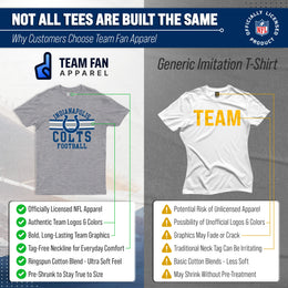 Indianapolis Colts NFL Adult Short Sleeve Team Stripe Tee - Sport Gray