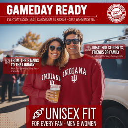 Indiana Hoosiers Campus Colors Adult Arch & Logo Soft Style Gameday Crewneck Sweatshirt  - Cardinal