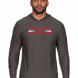 Indiana Hoosiers  Scholarship Cloud Jersey Hoodie Long Sleeve - Black Heather