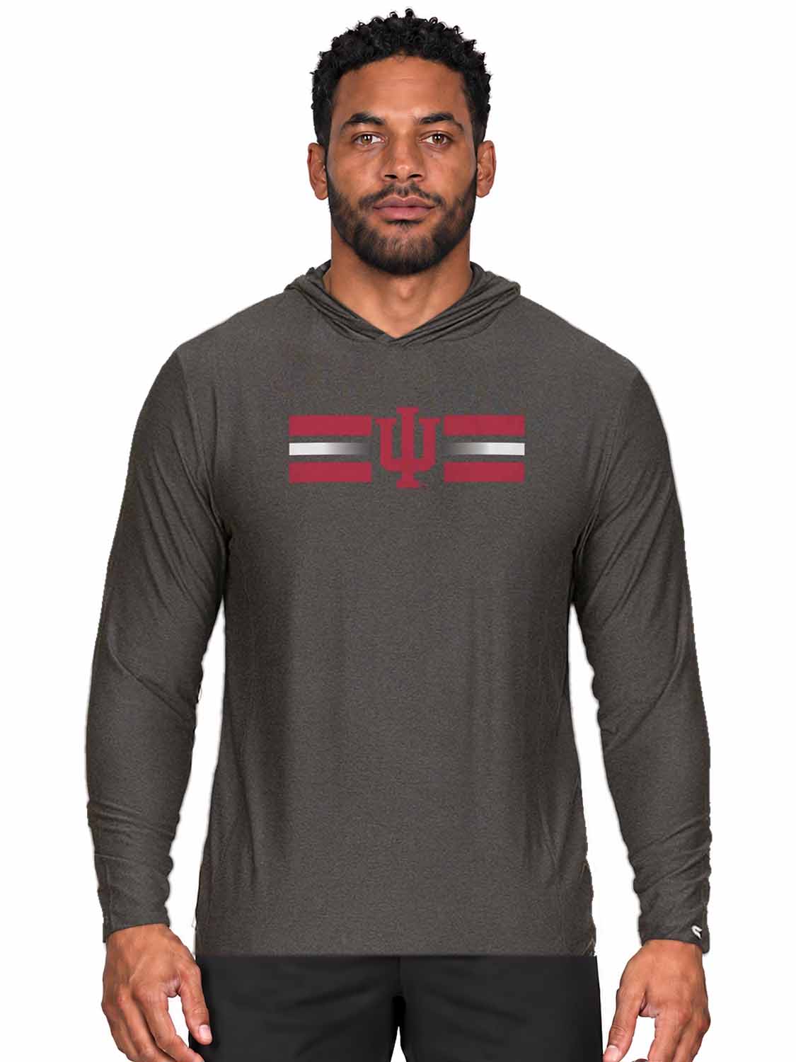 Indiana Hoosiers  Scholarship Cloud Jersey Hoodie Long Sleeve - Black Heather