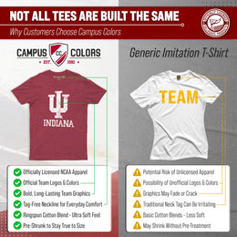 Indiana Hoosiers Adult MVP Heathered Cotton Blend T-Shirt - Crimson